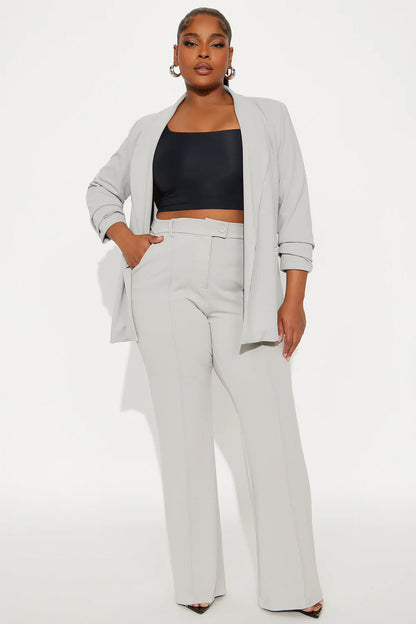 The Celine Blazer - Light Grey