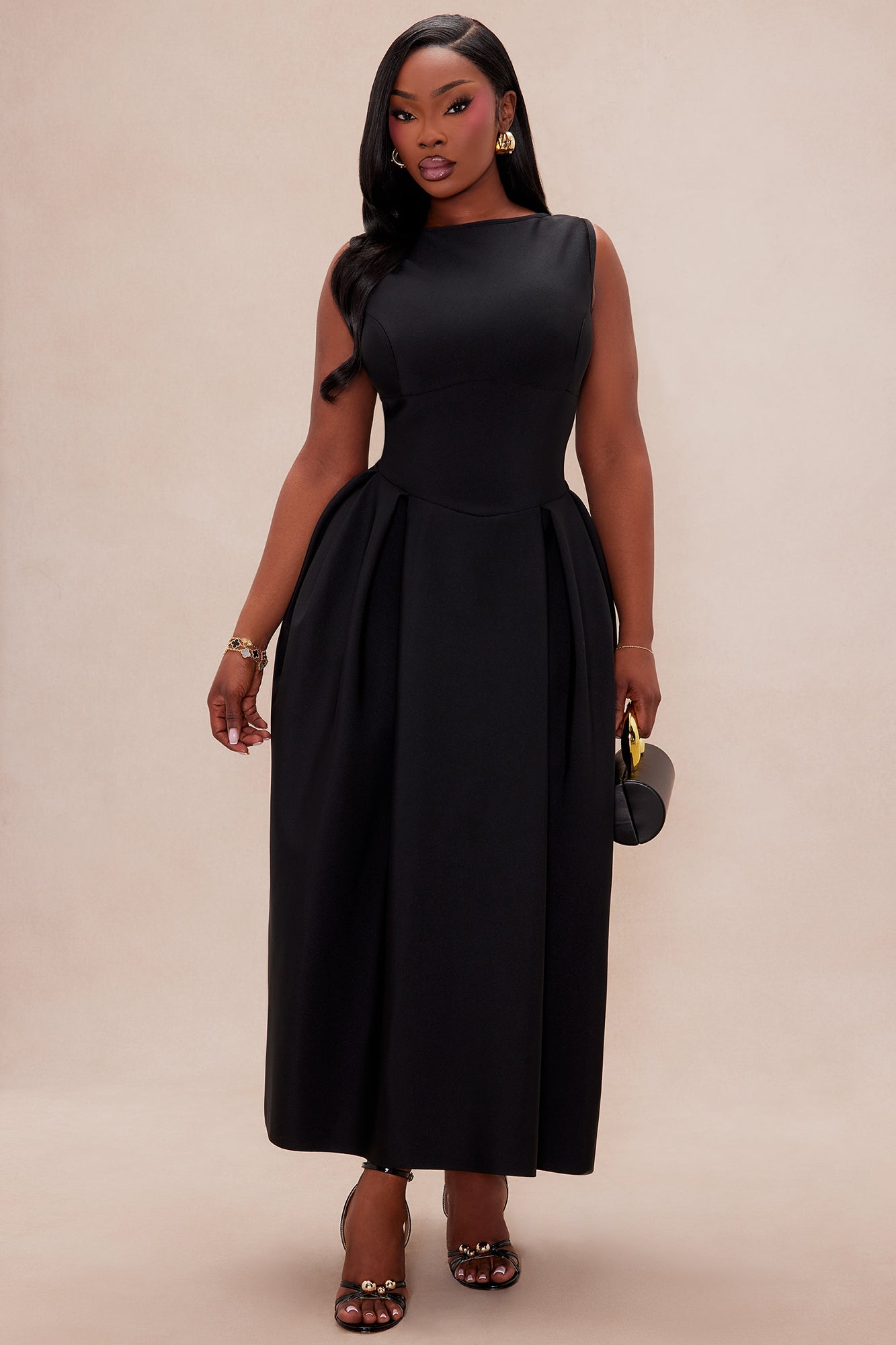 Lani Bandage Maxi Dress - Black