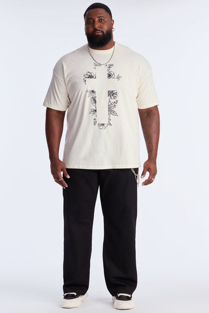 Blessed Flowers Short Sleeve Tee - Natural