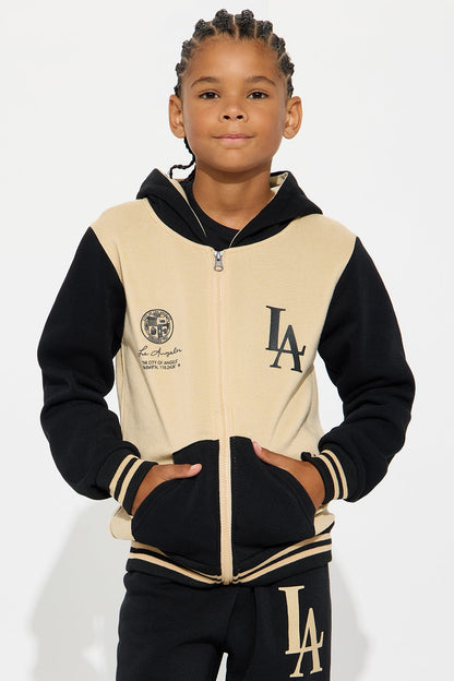 Mini Loyal To LA Hoodie and Jogger Pant Set - Sand/combo