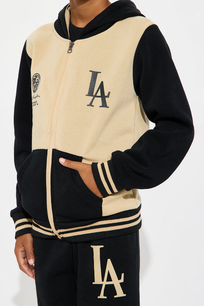 Mini Loyal To LA Hoodie and Jogger Pant Set - Sand/combo