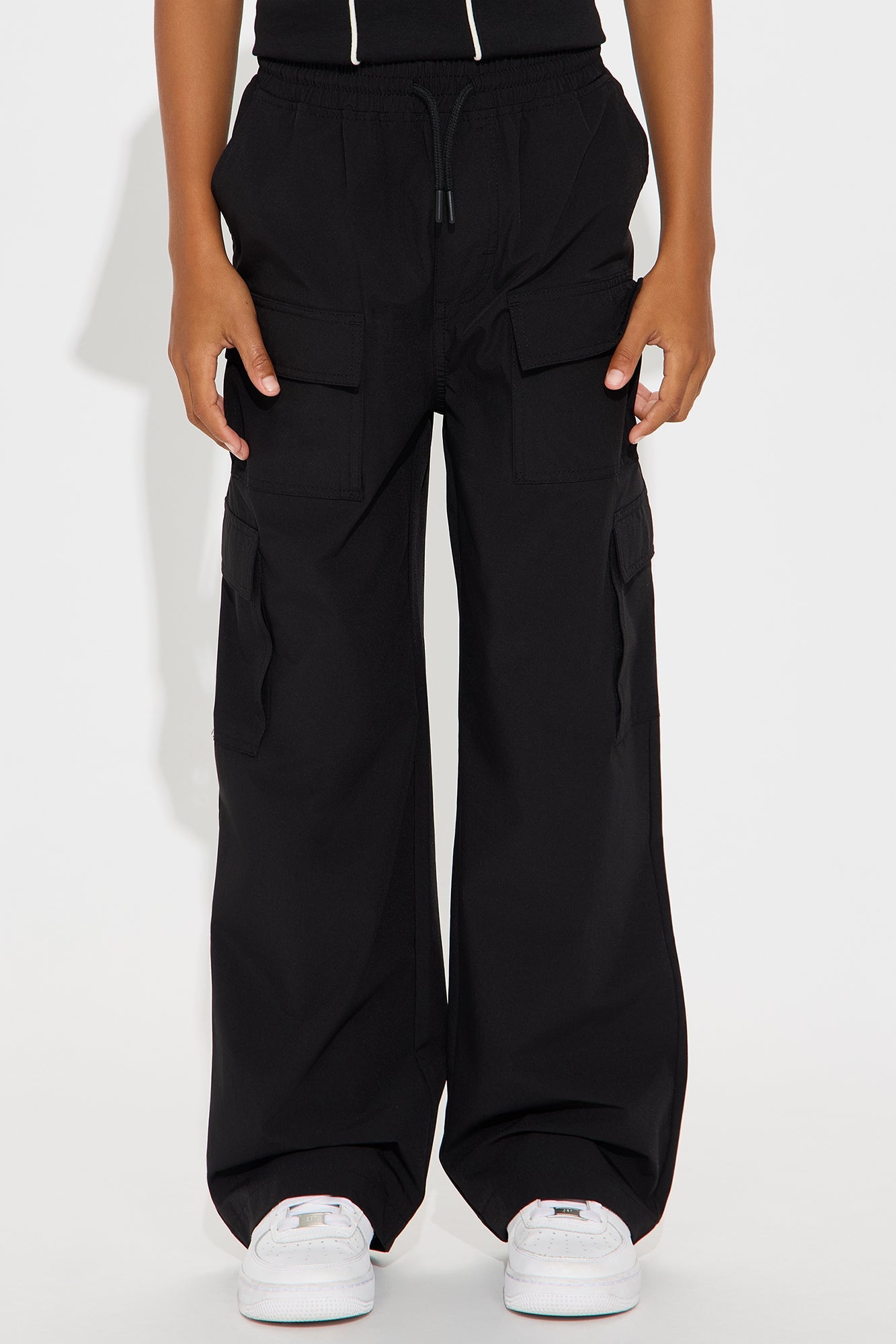 Mini Straight Many Phases Cargo Pants - Black