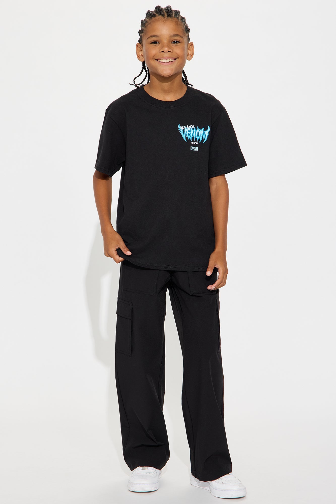 Mini Venom Along Came A Spider Oversized Short Sleeve Tee - Black
