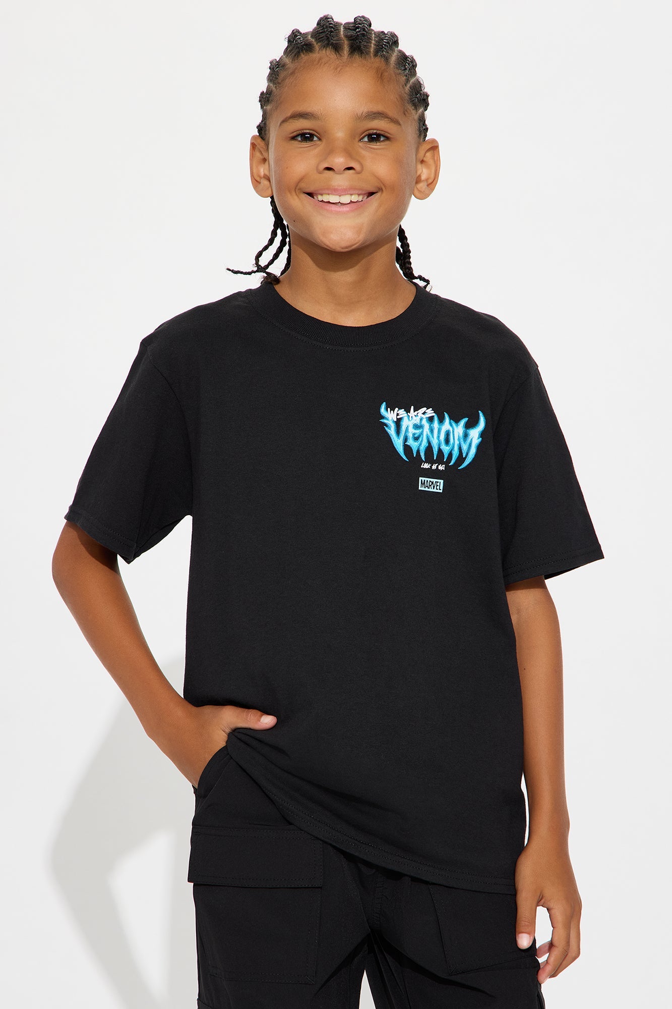 Mini Venom Along Came A Spider Oversized Short Sleeve Tee - Black