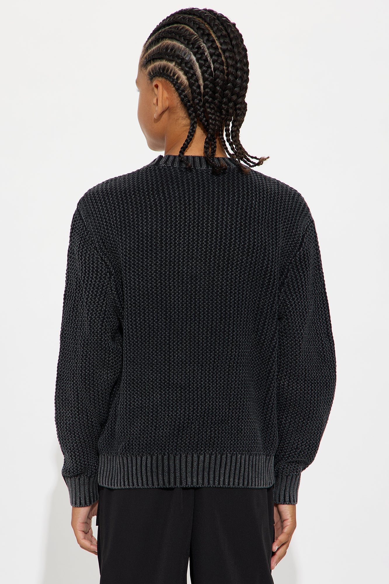 Mini Morning Brew Crewneck Sweater - Black Wash
