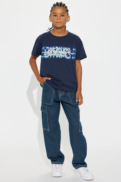 Mini Southpole Signature Short Sleeve Tee - Navy