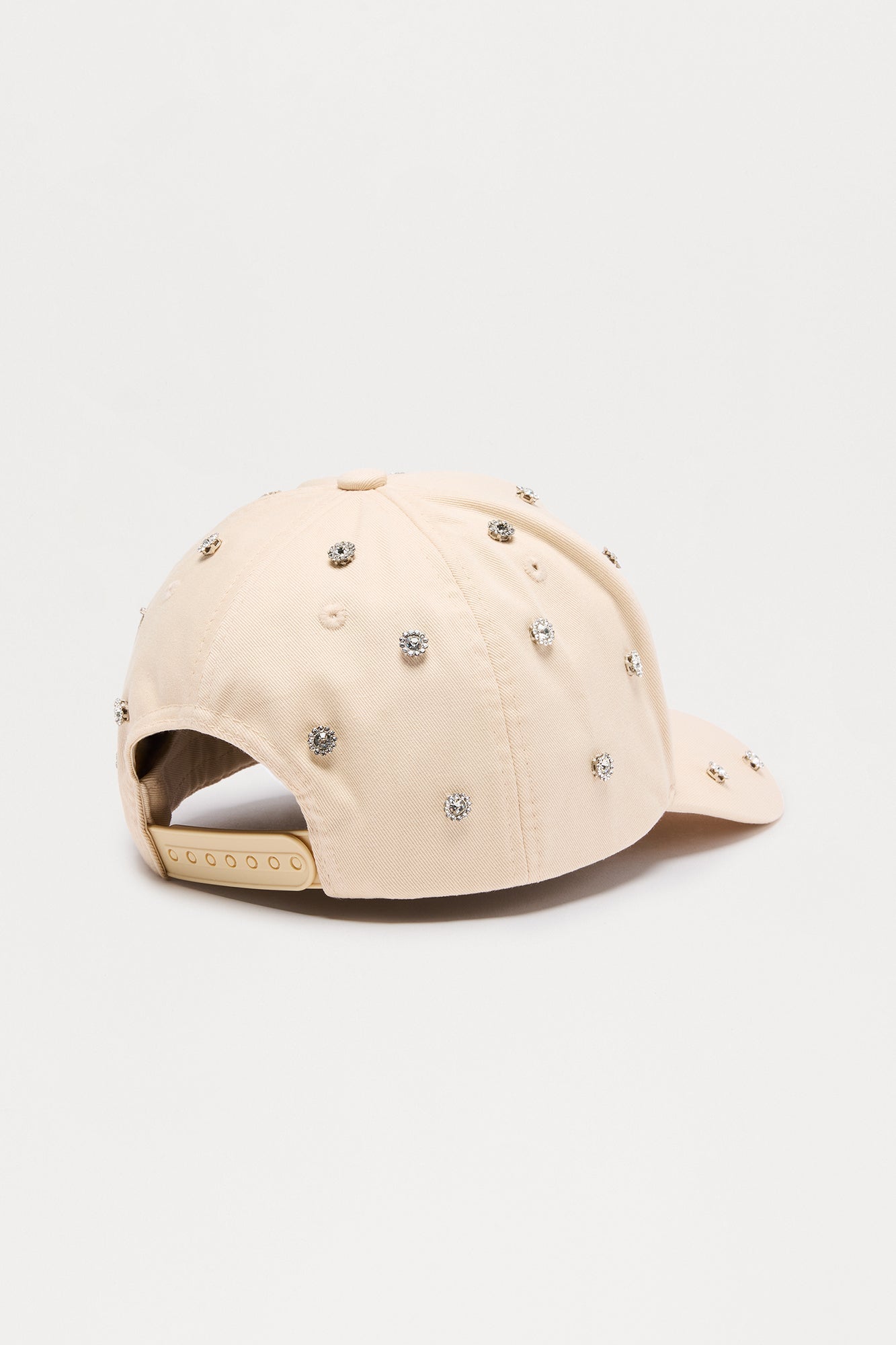 New York Embellished Structured Snapback Hat - Stone