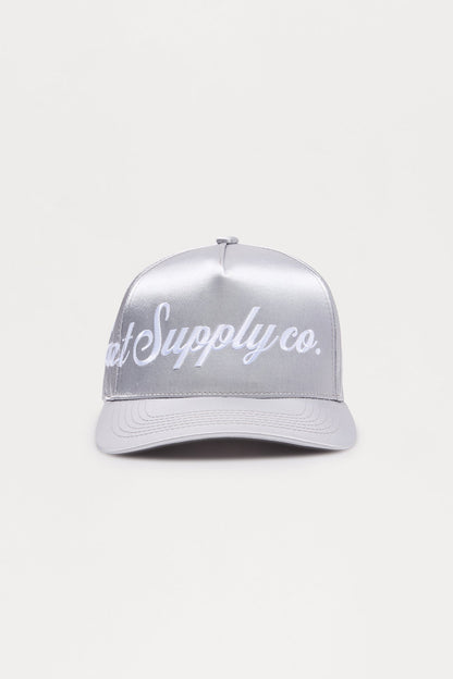 Saint Supply Satin Structured Snapback Hat - Grey