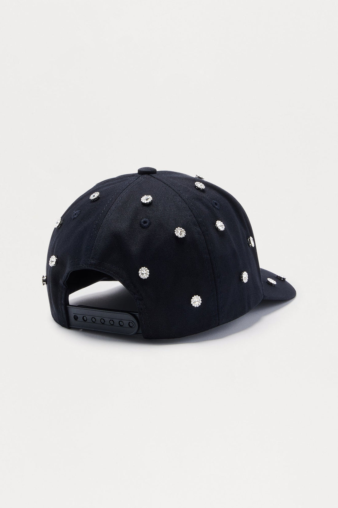 New York Embellished Structured Snapback Hat - Black