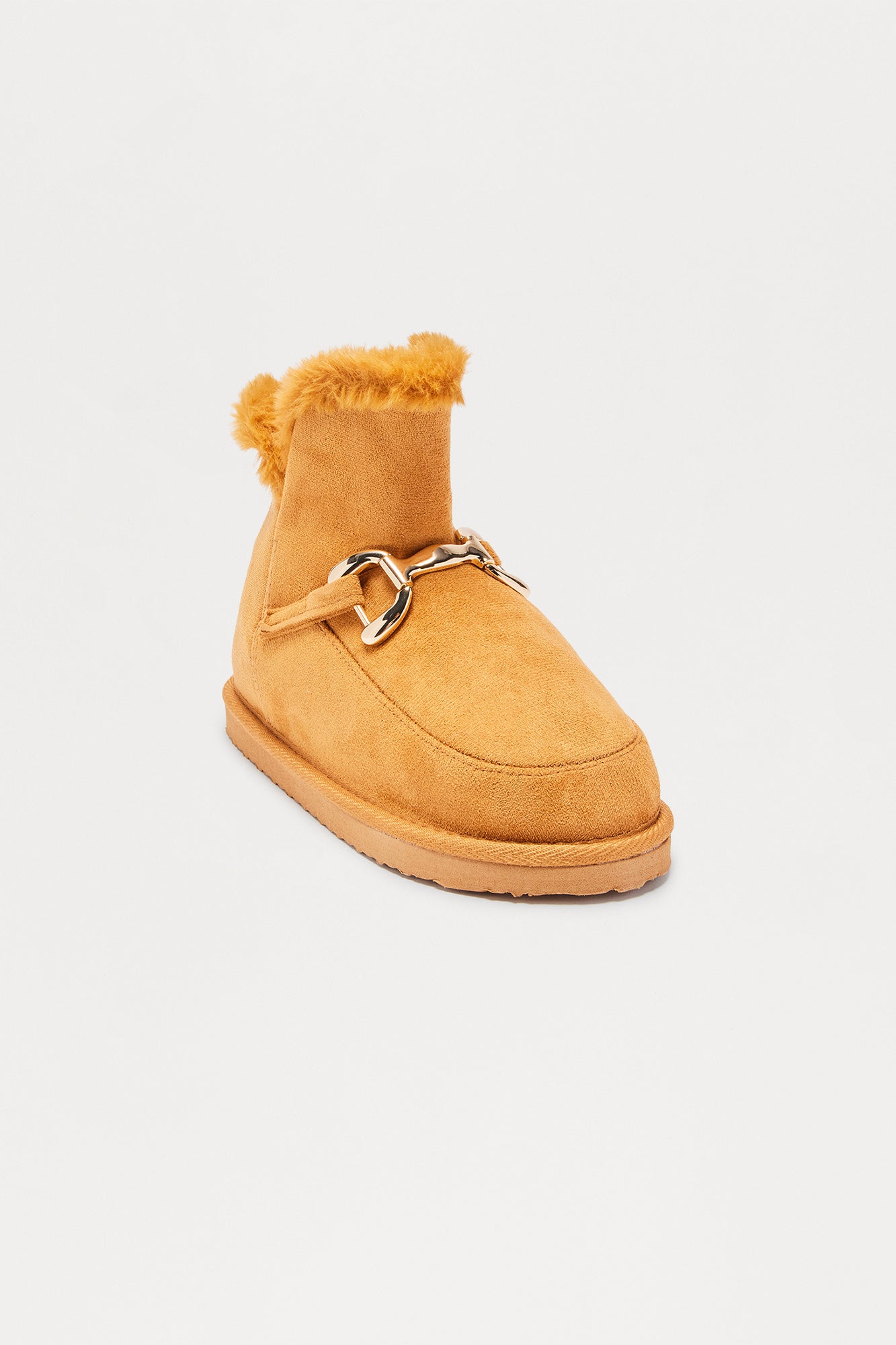 Mini Kacey Faux Fur Boots - Tan