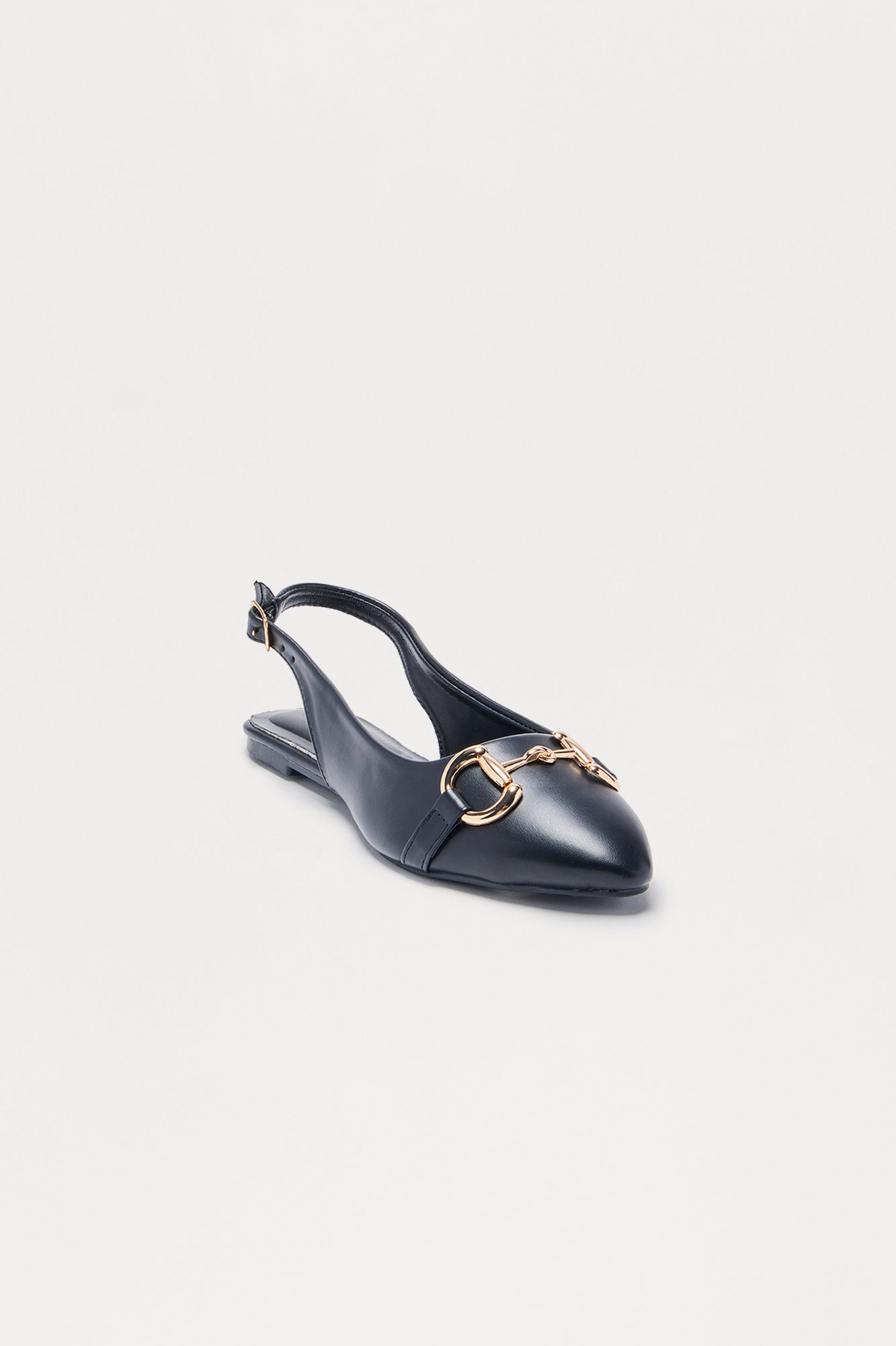 Yale Hardware Slingback Flats - Black
