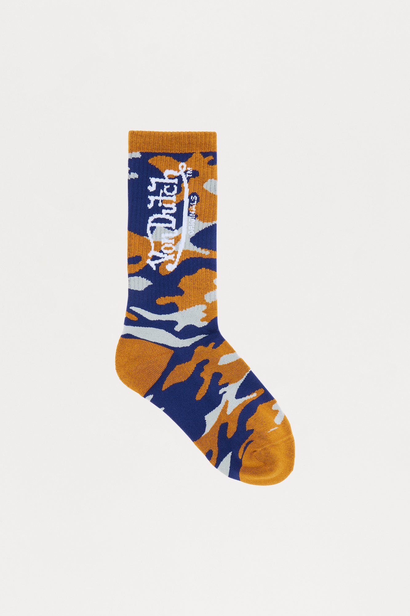 Von Dutch Camo Logo Crew Socks - Tan/Multi