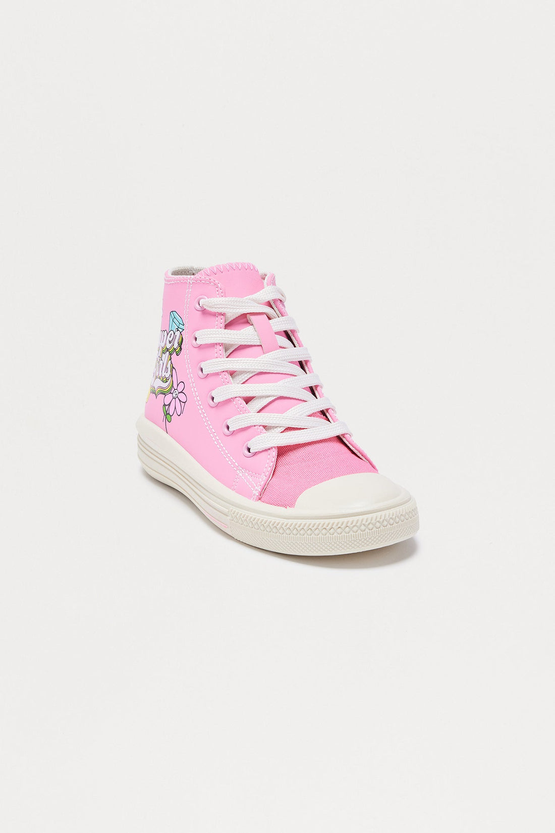 Mini Girl Power High Top Sneakers - Pink