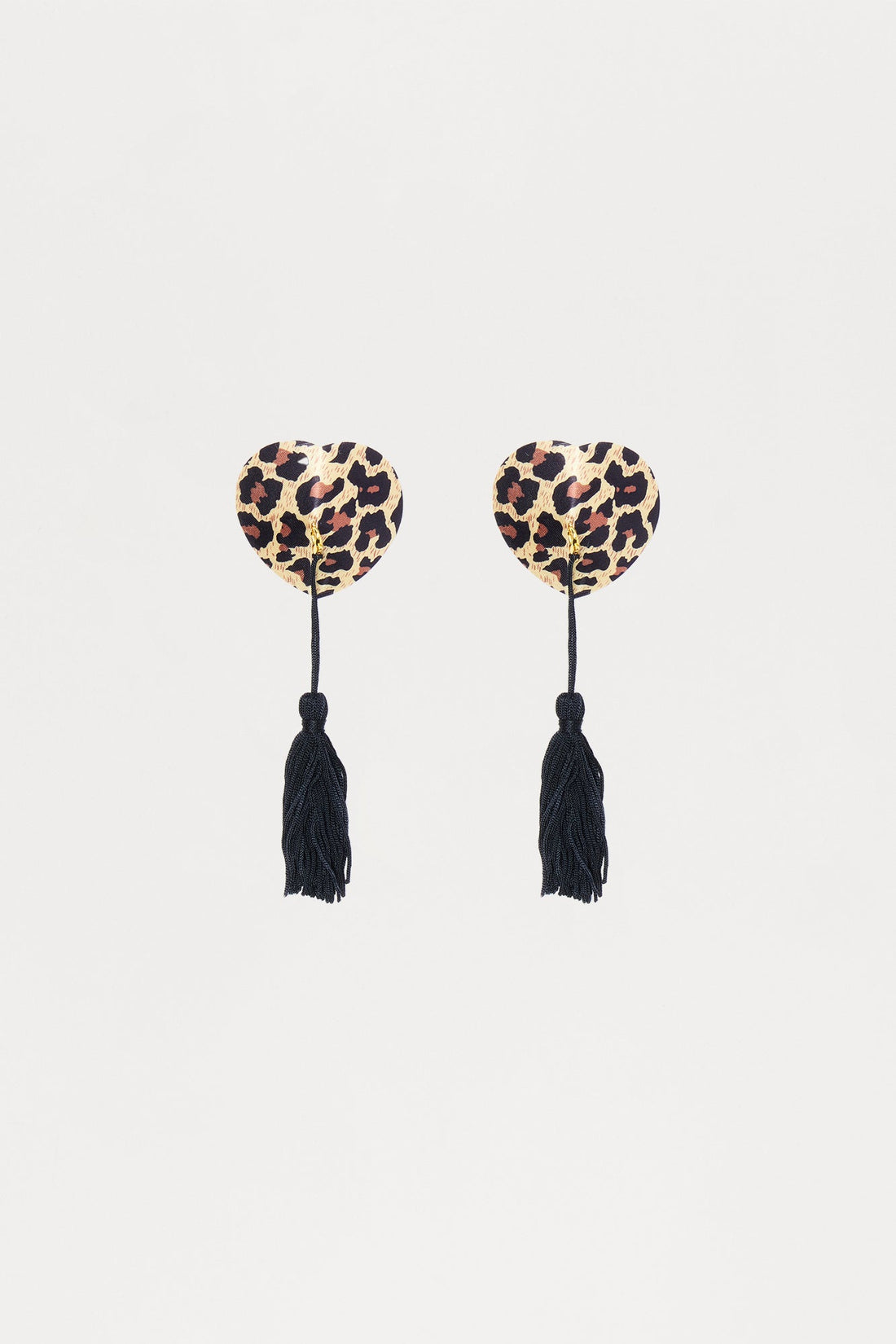 Tassel Me Around Leopard Heart Pasties - Leopard