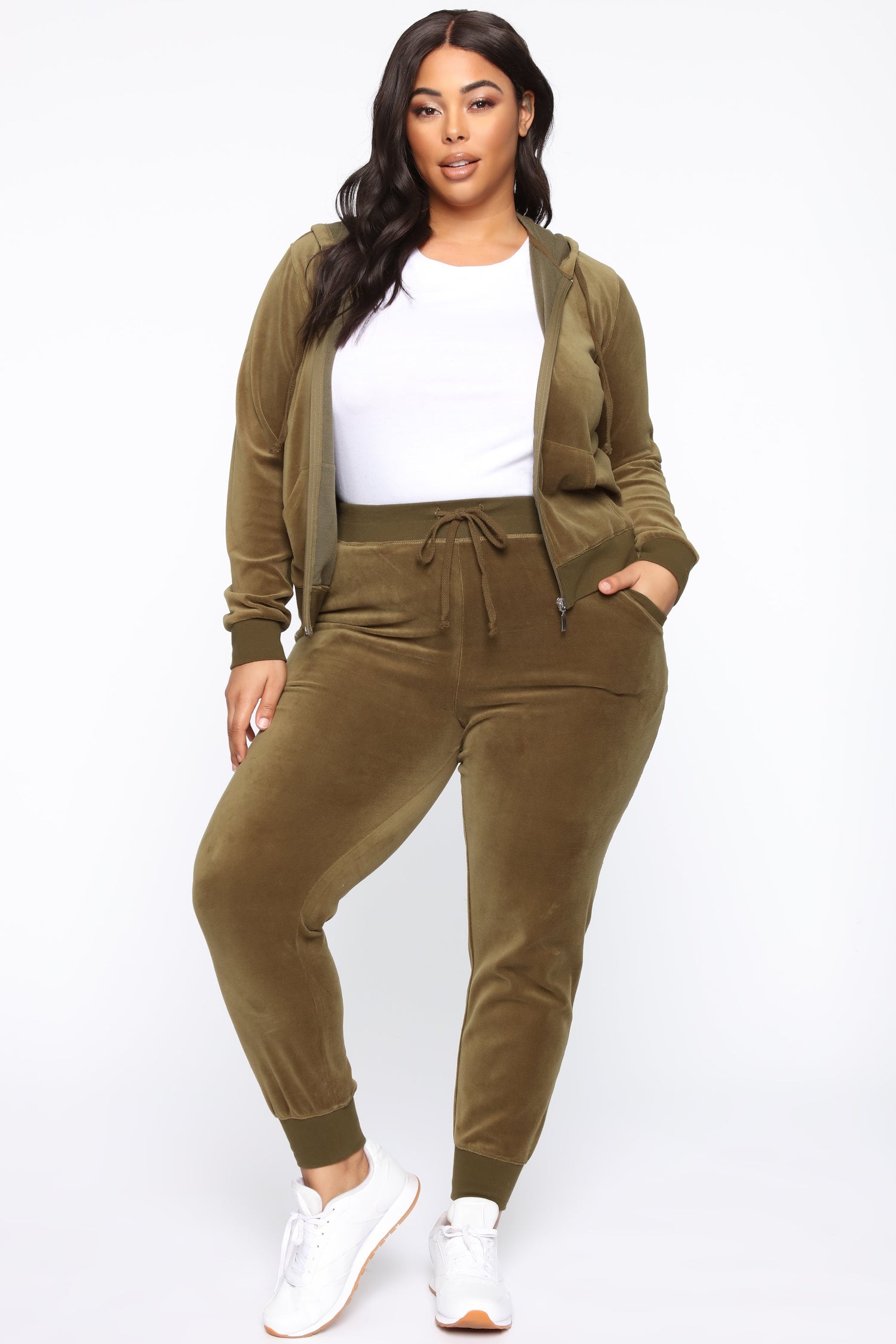 The Original Trendsetter Velour Set - Olive