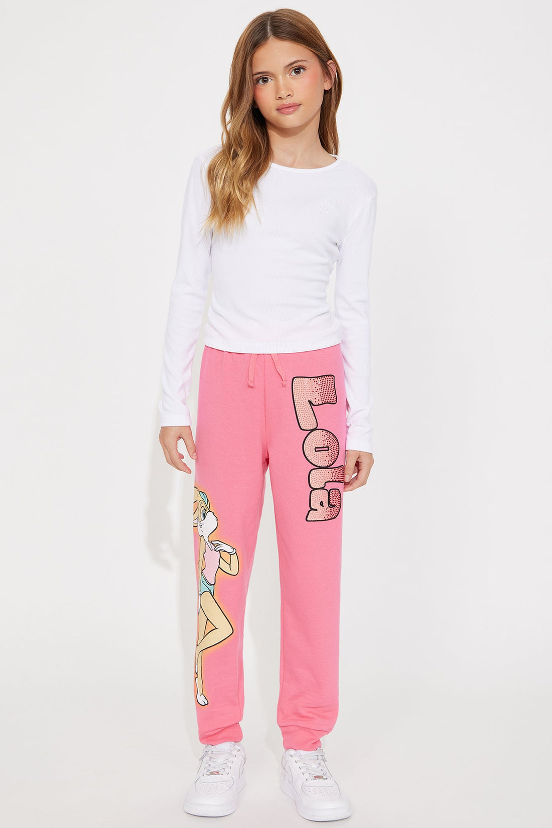Mini Lola Rhinestone Jogger - Pink