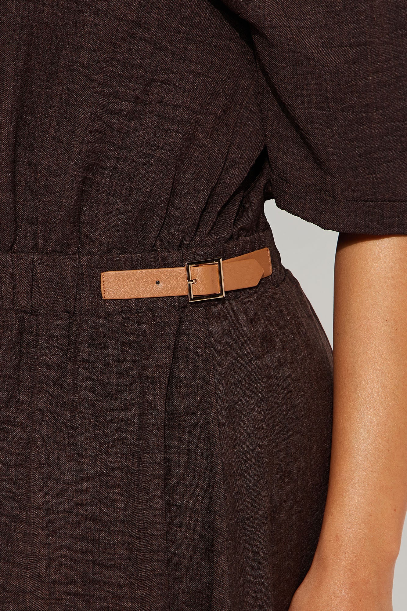 Georgiana Button Up Maxi Dress - Chocolate
