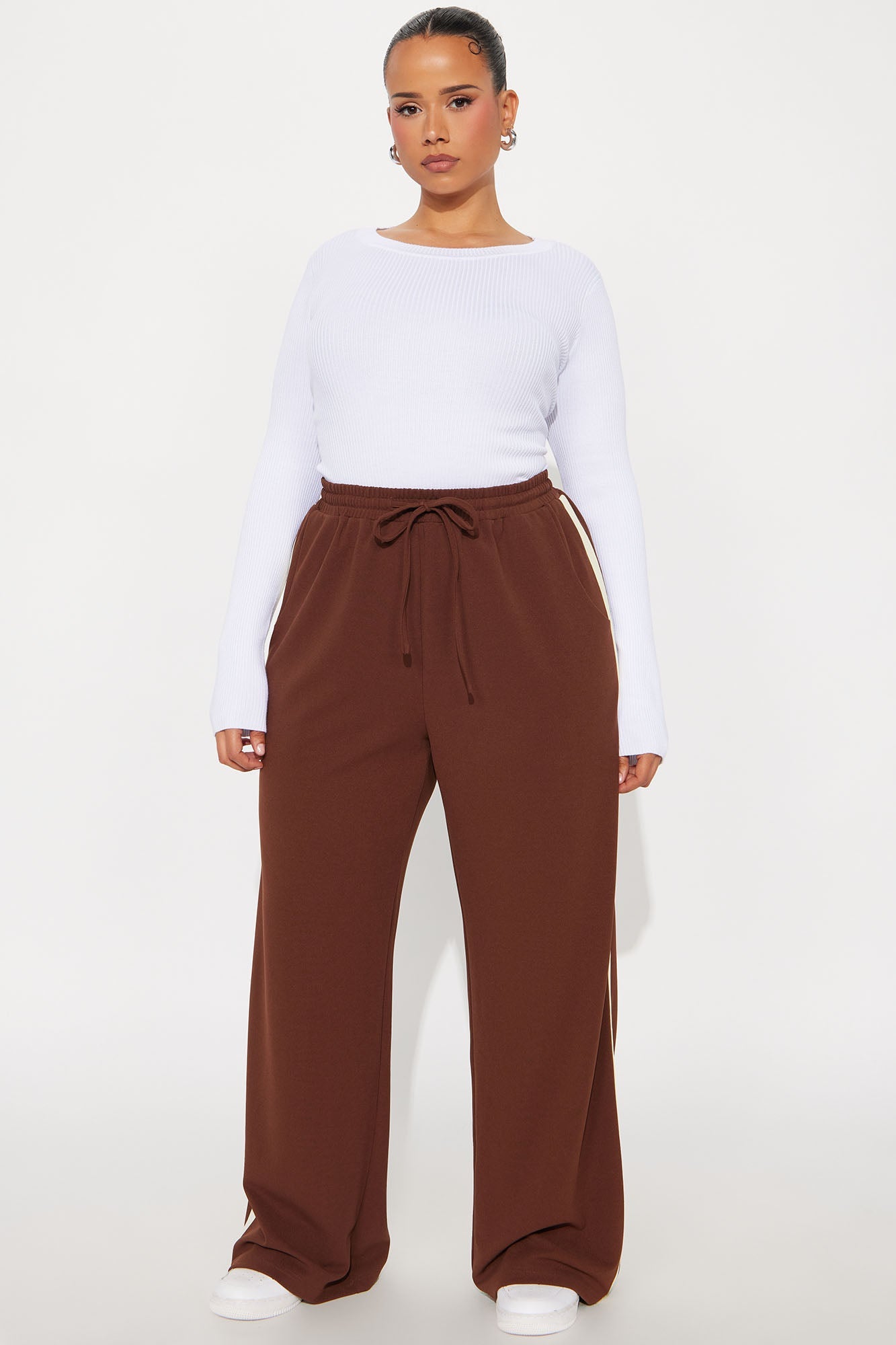 Point Of View Track Trouser Pant - Brown/combo