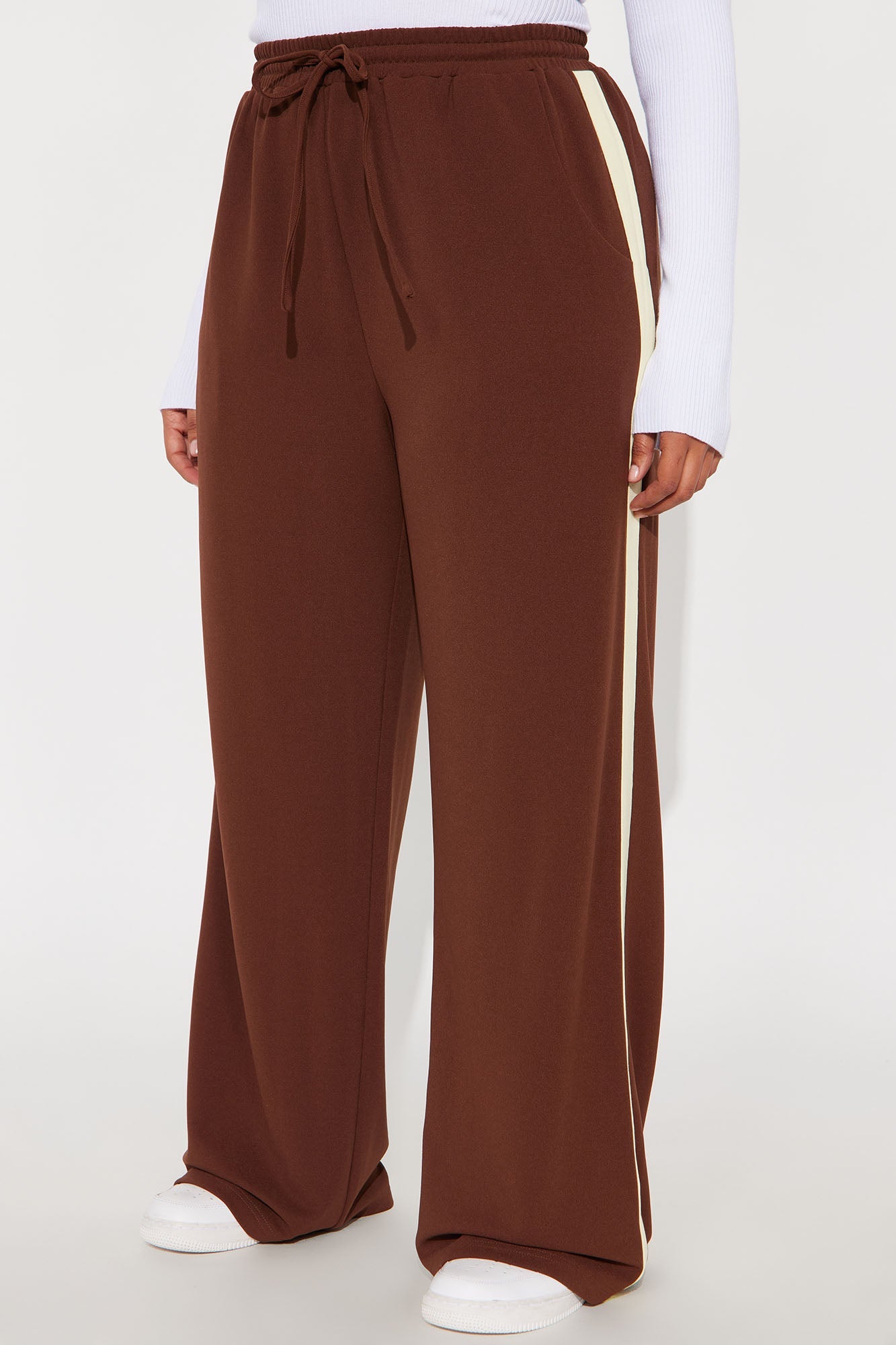 Point Of View Track Trouser Pant - Brown/combo