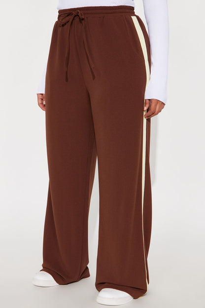 Point Of View Track Trouser Pant - Brown/combo