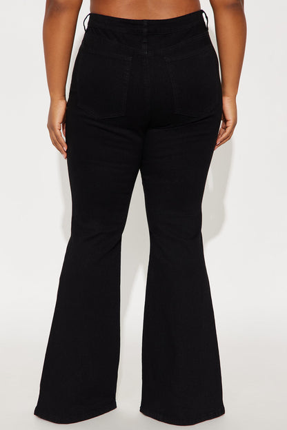 Out And About Super Flare Jeans - Black