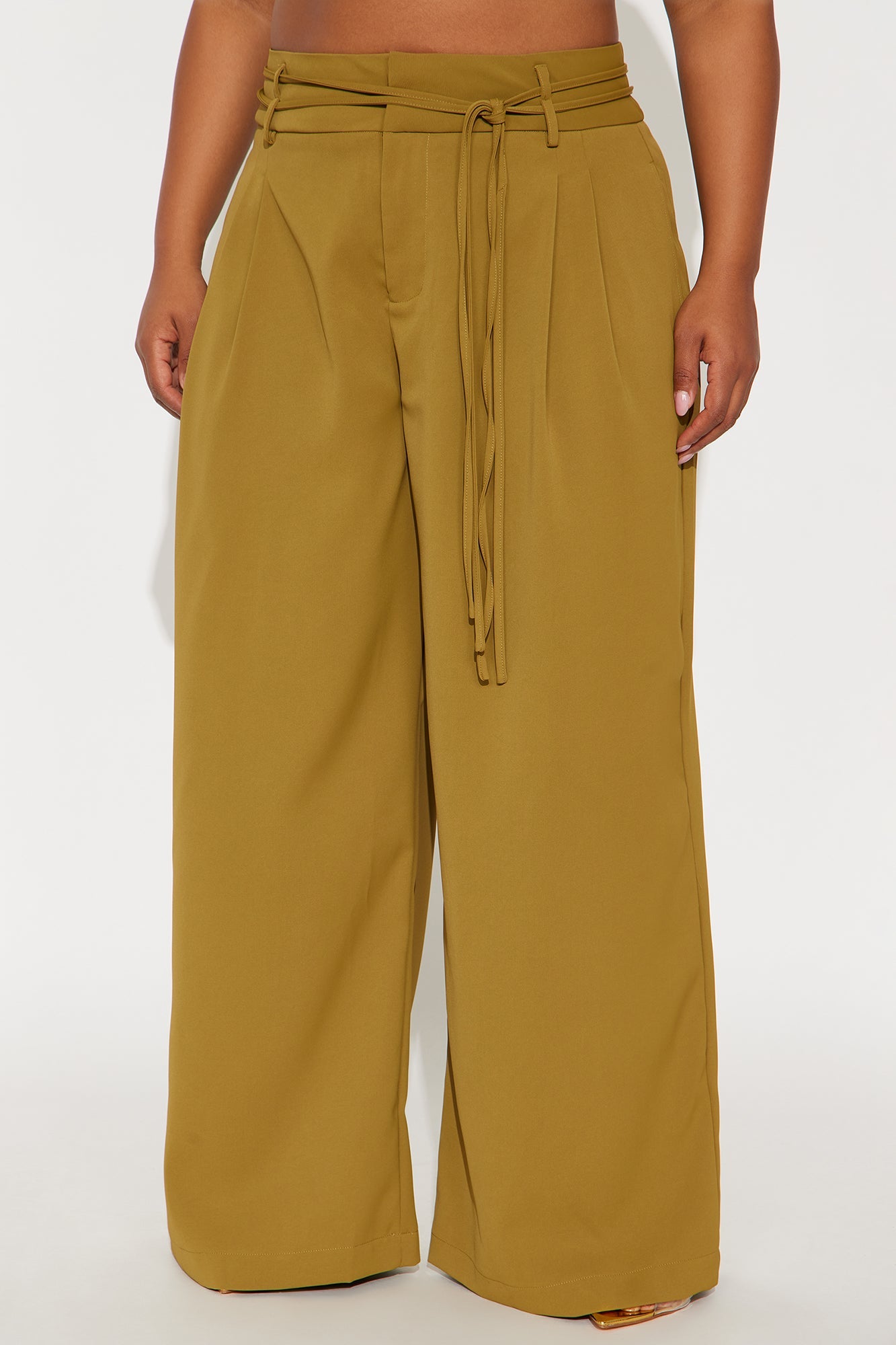 Always Ambitious Belted Trouser Pant 32″ - Chartreuse