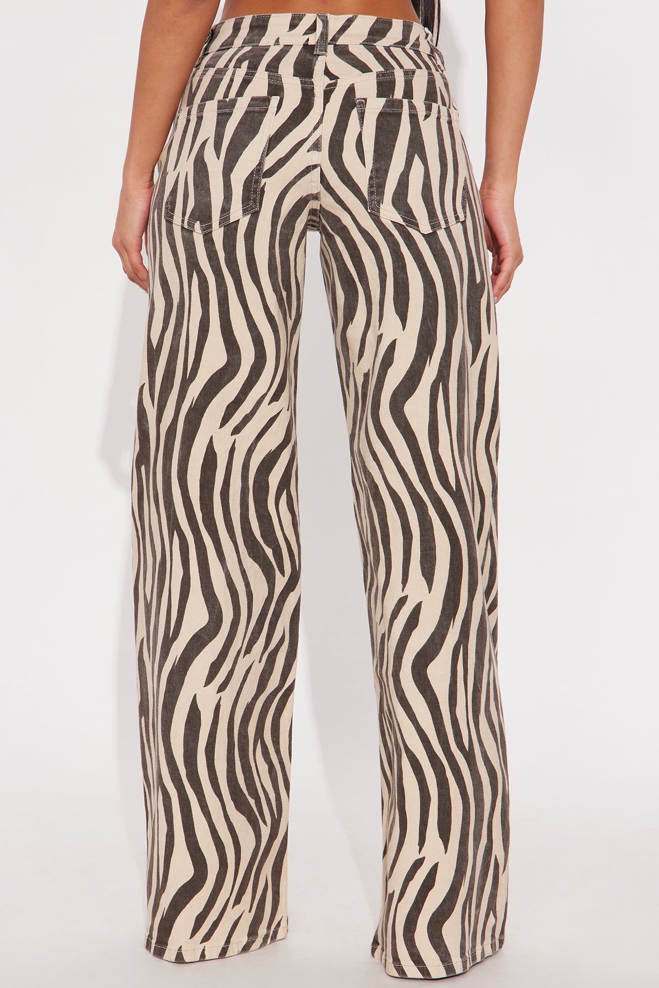 Wild Temptation Printed Wide Leg Jeans - Black/White