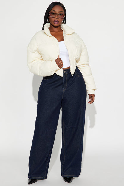 Janet Corset Puffer Jacket - Cream