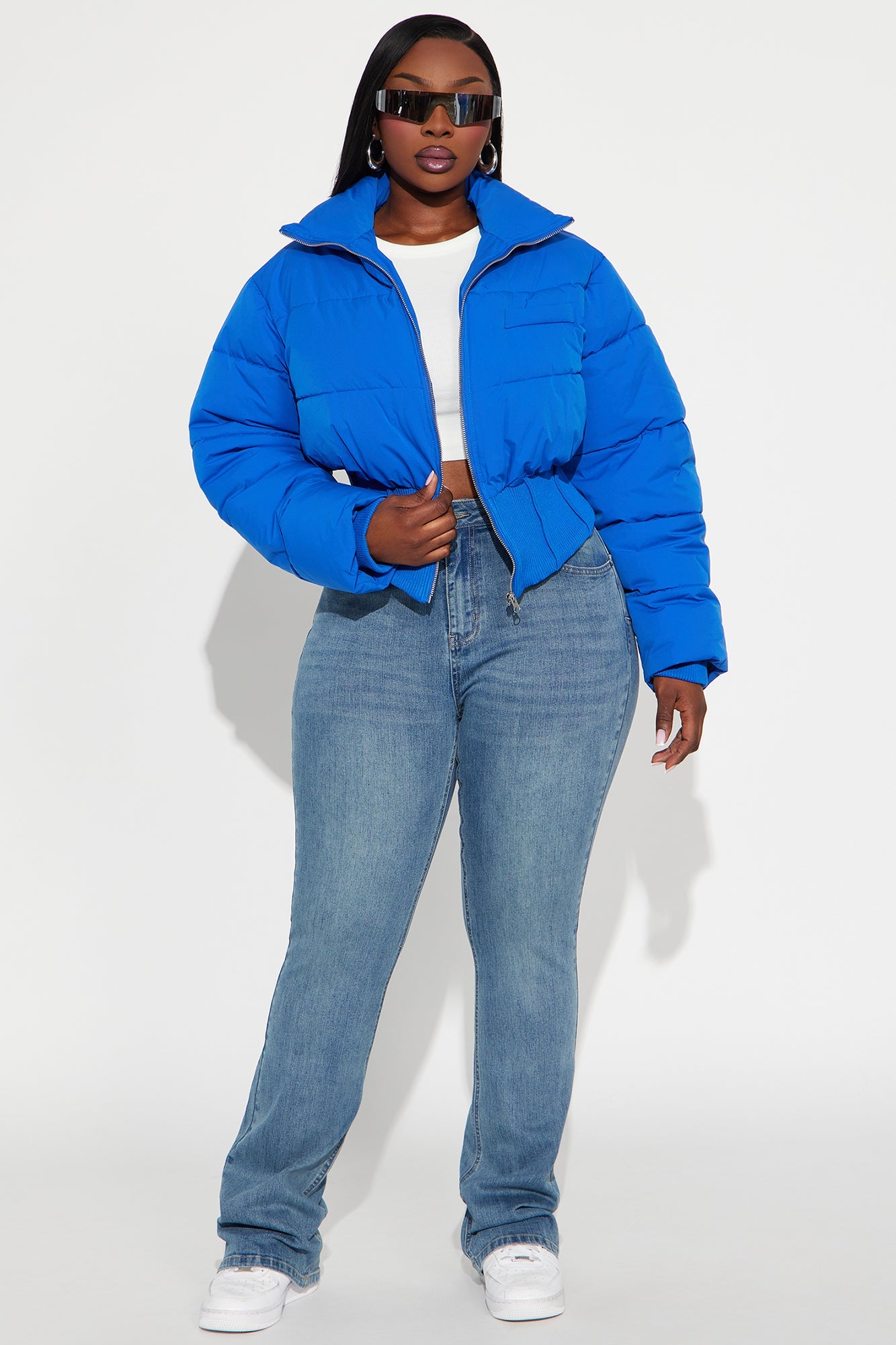 Cold Serve Corset Puffer Jacket - Royal