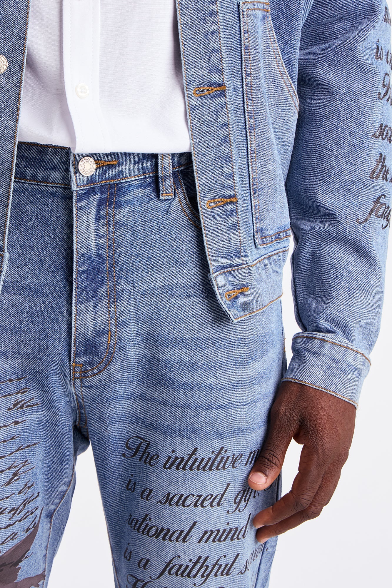 Skinny Scripted Streets Jean - Vintage Blue Wash