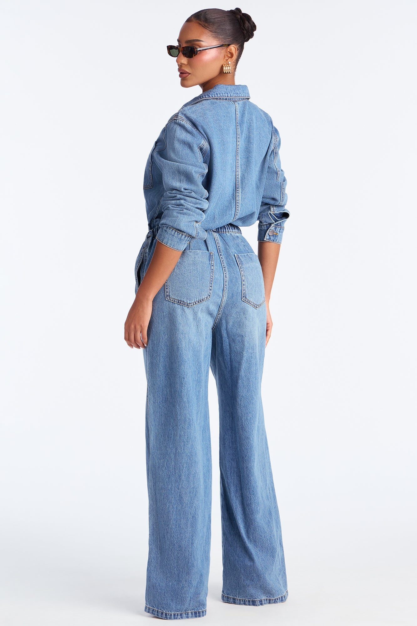 Charlie Denim Jumpsuit - Medium Wash