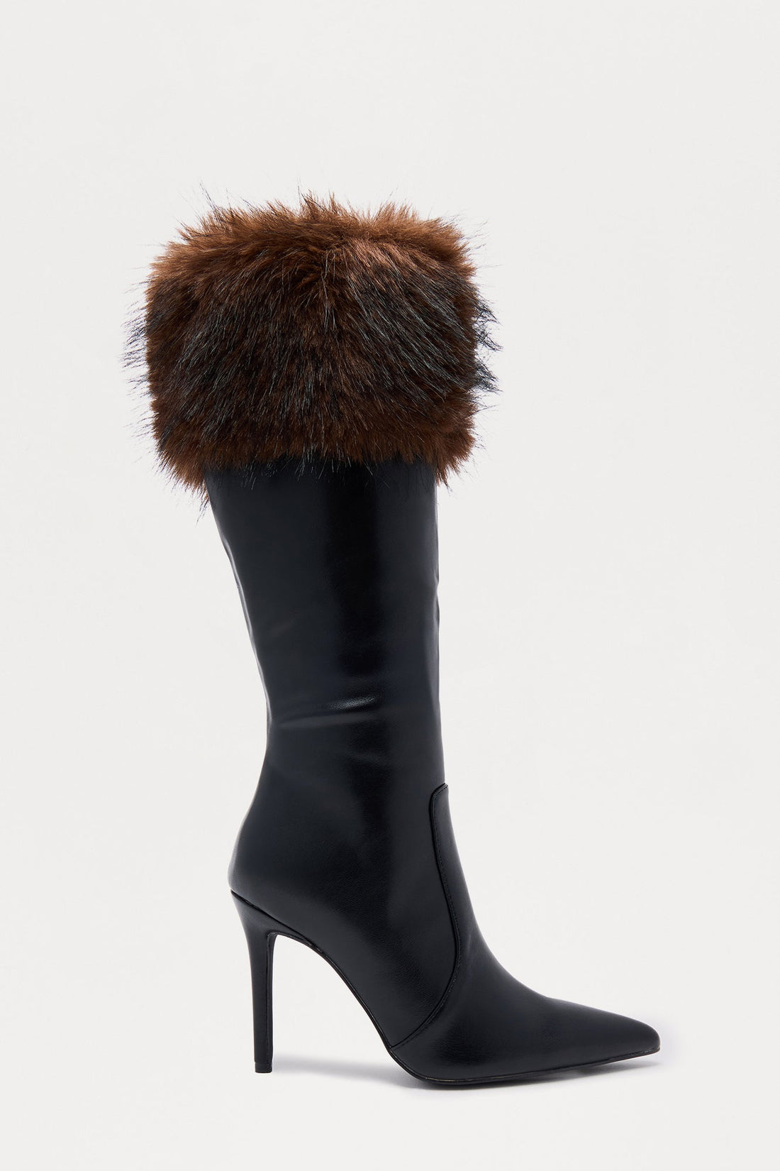 Belfast Fur Trim Boots - Black