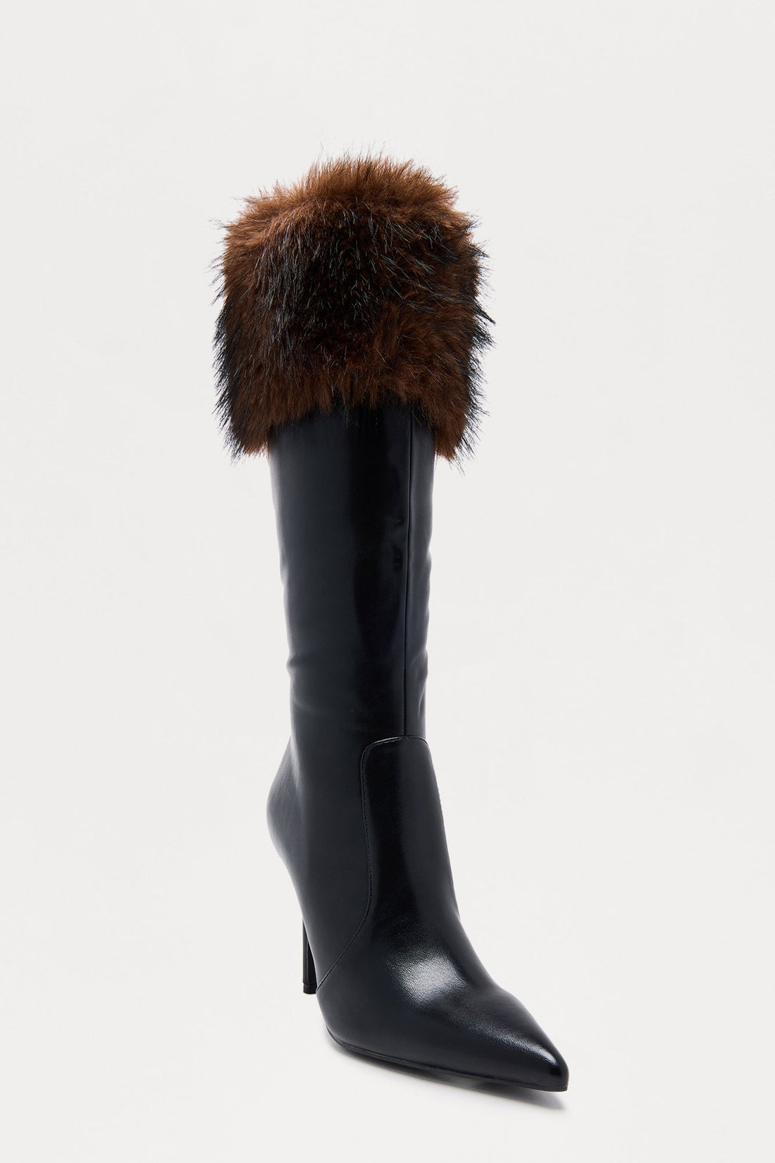 Belfast Fur Trim Boots - Black