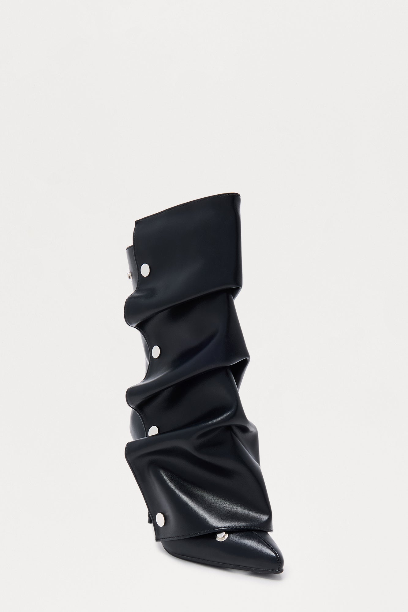 Amata Studded Stiletto Boots - Black