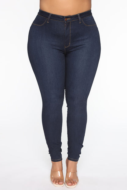 Classic Beauty Booty Lifter Skinny Jeans - Dark Denim