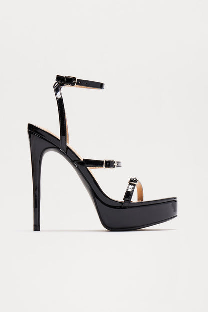 Xavia Platform Heels - Black