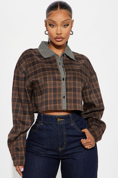 Kennie Plaid Shirt - Brown Combo
