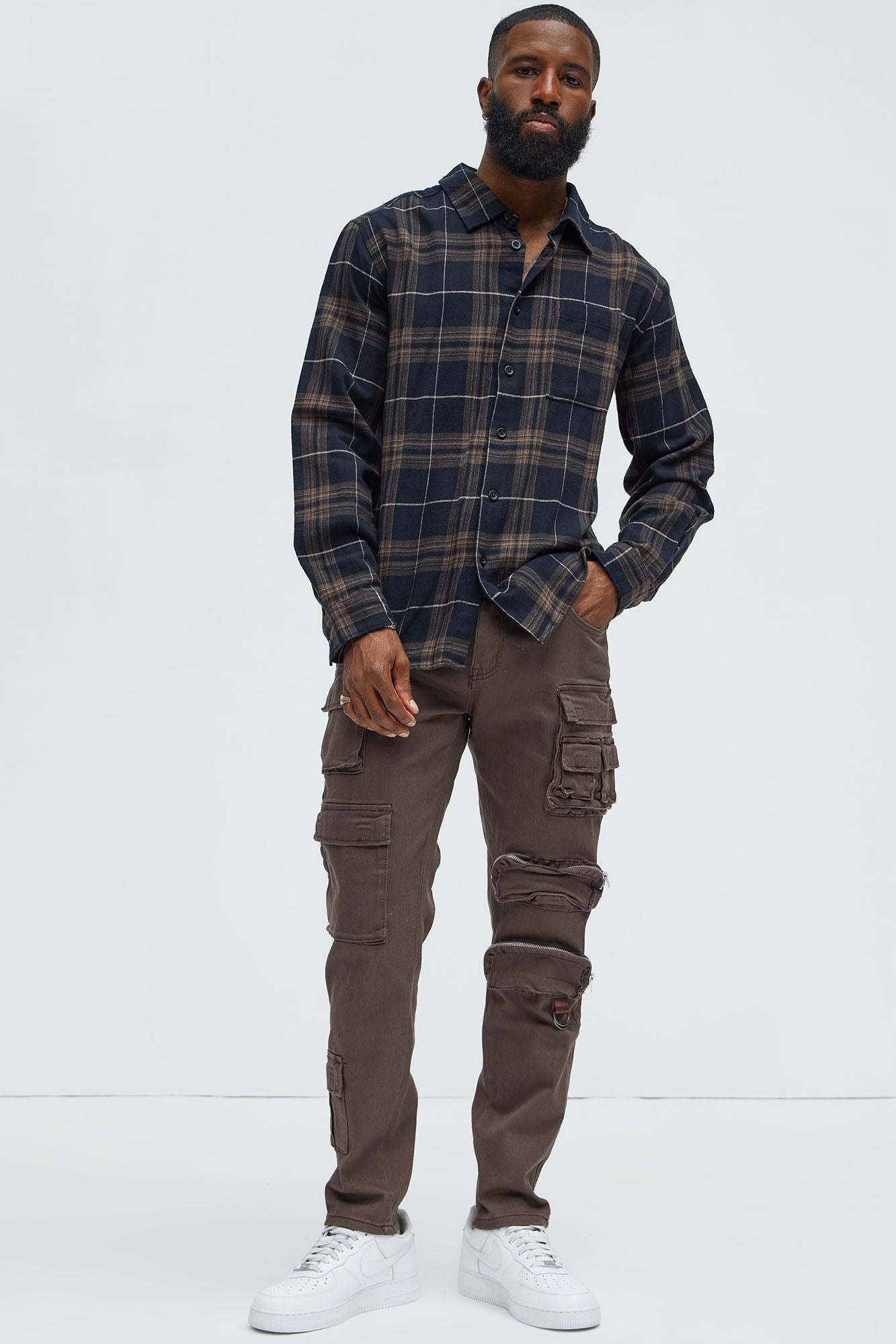 Sayward Flannel Shirt - Black/combo