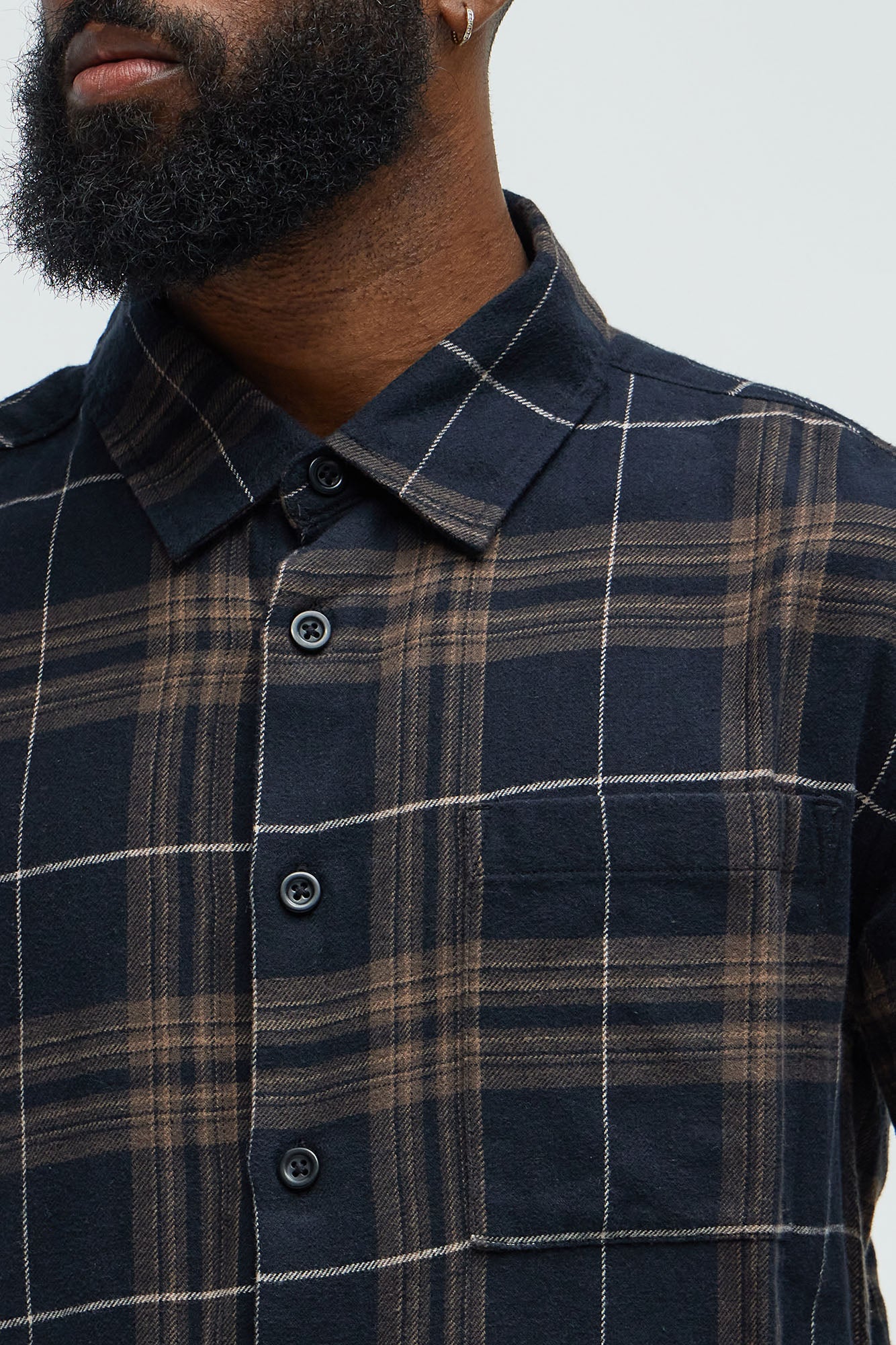 Sayward Flannel Shirt - Black/combo