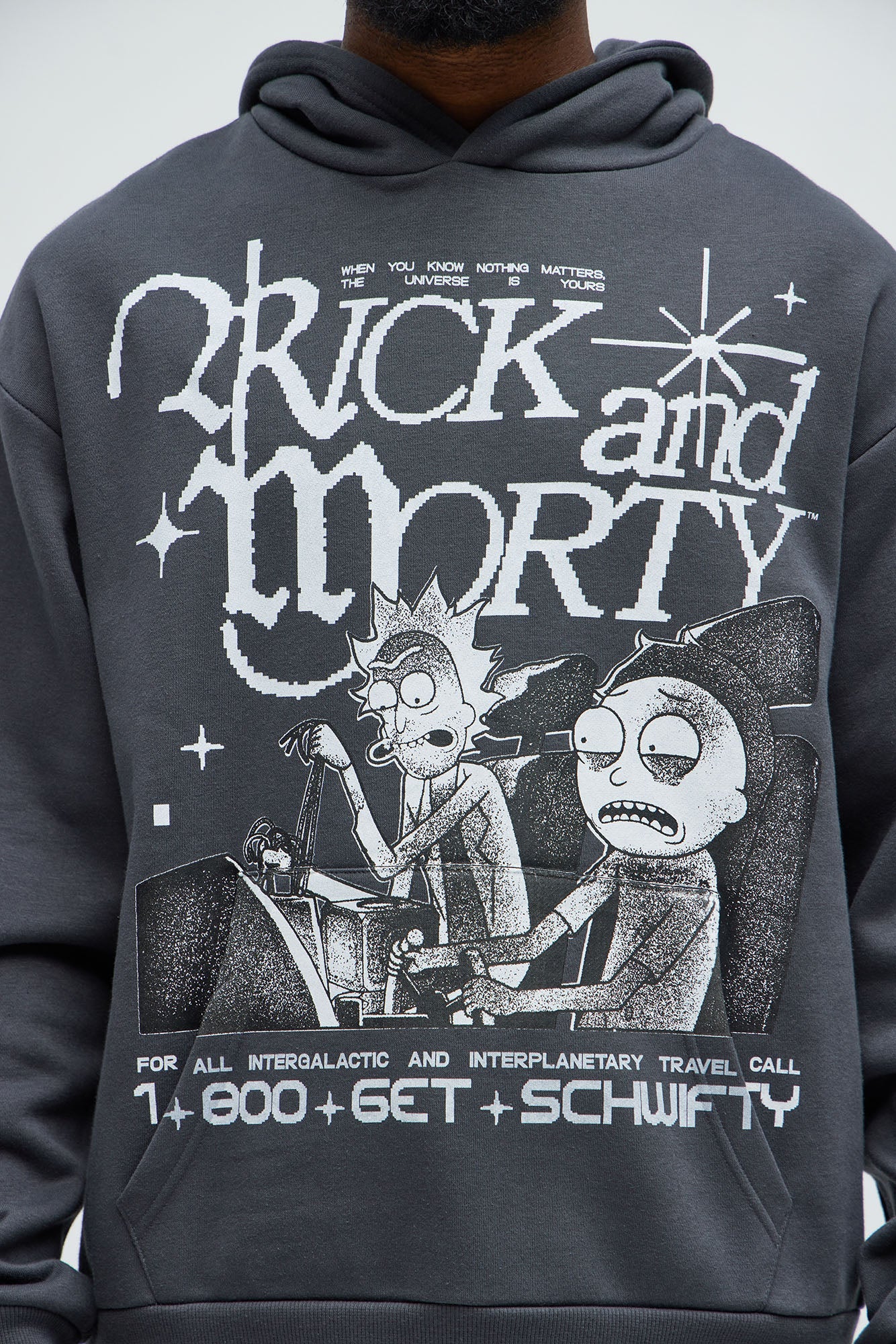 Rick And Morty Schwifty Hoodie - Charcoal