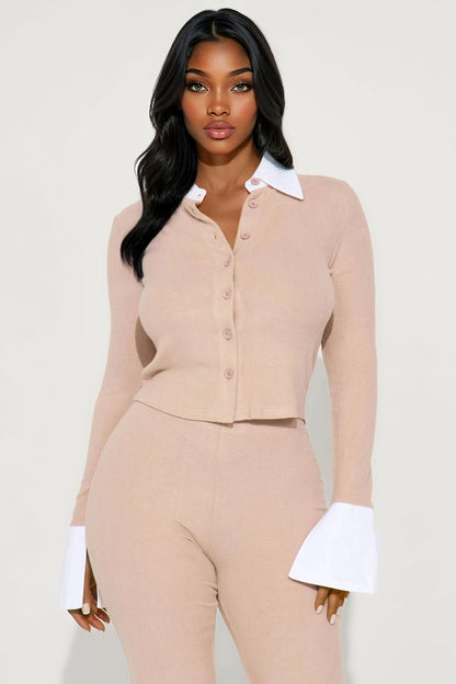 Taylor Flare Pant Set - Taupe