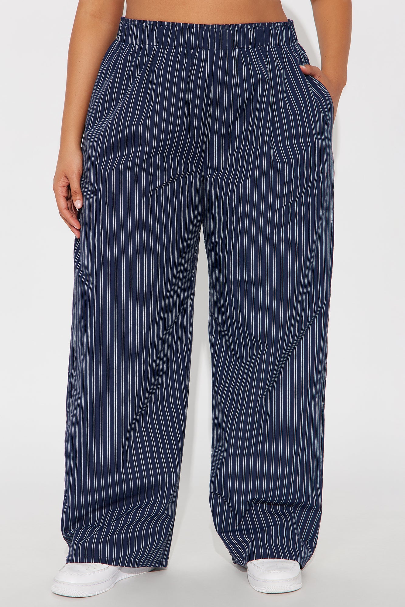 Aurora Striped Boxer Pant - Navy
