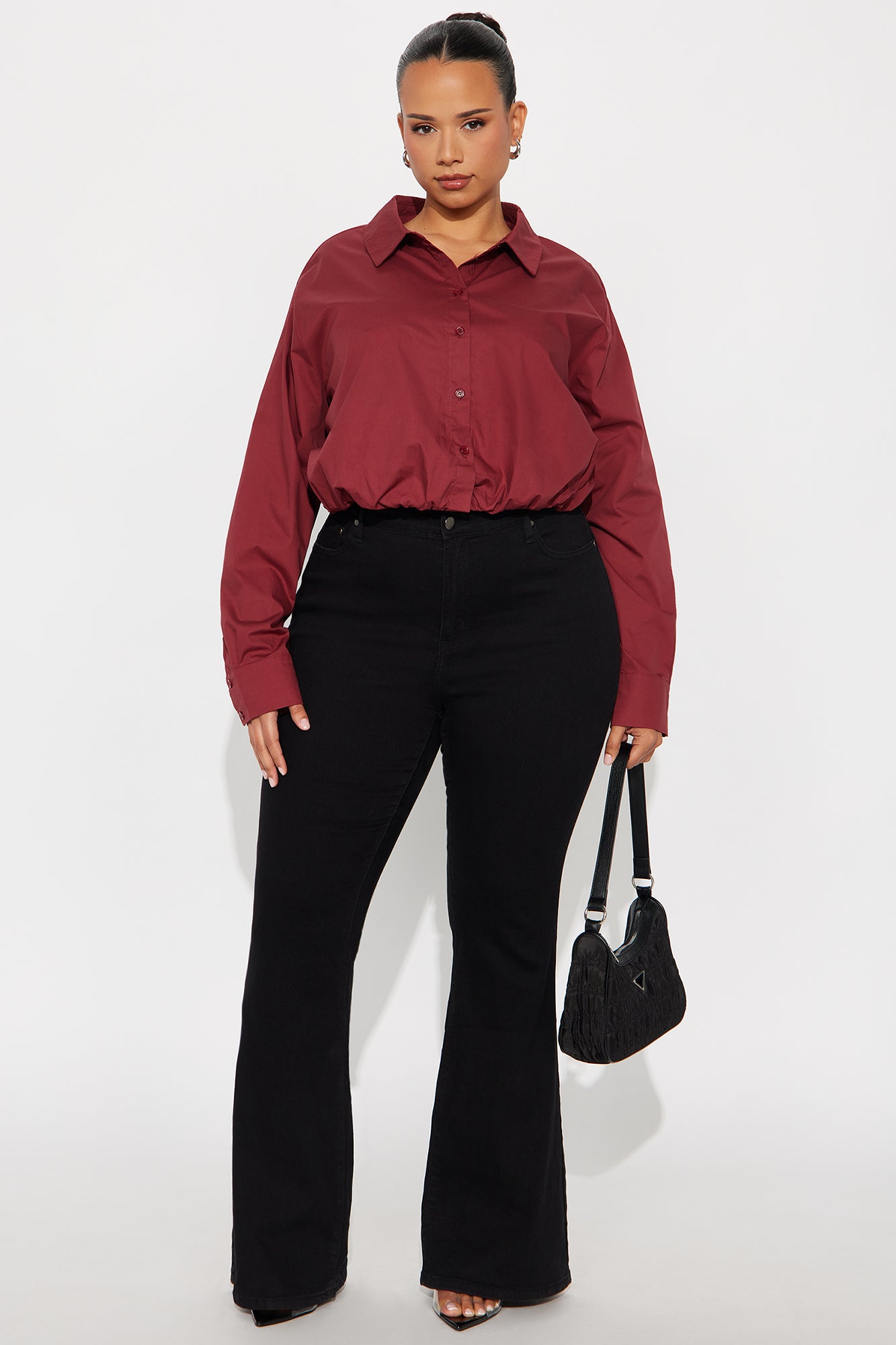 Extra Hours Poplin Shirt - Burgundy