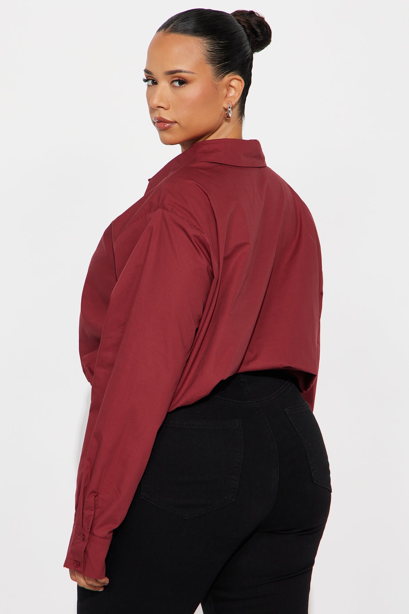 Extra Hours Poplin Shirt - Burgundy