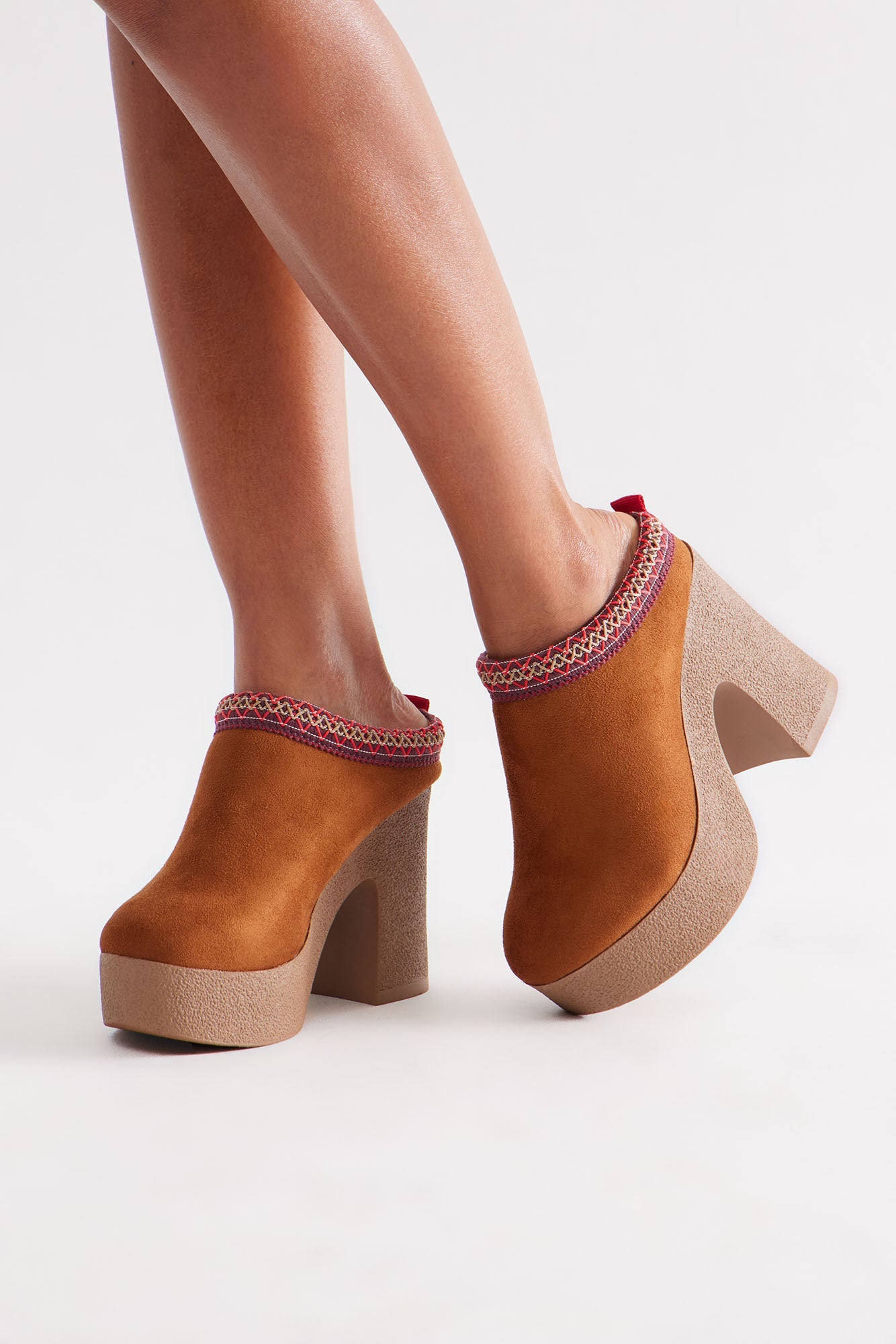 Finnick Platform Booties - Chestnut