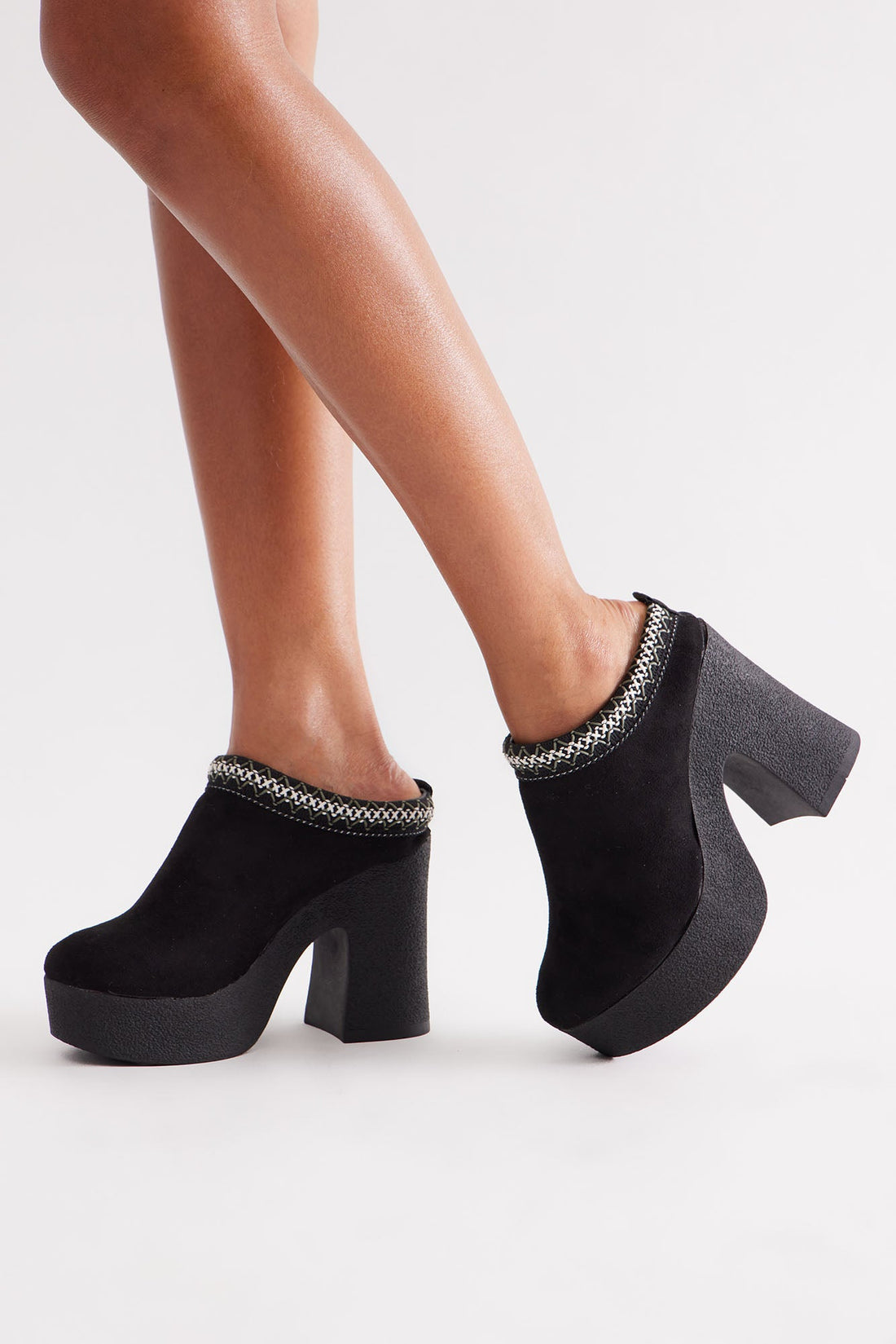 Finnick Platform Booties - Black