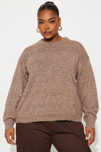 All Season Crew Neck Sweater - Chestnut