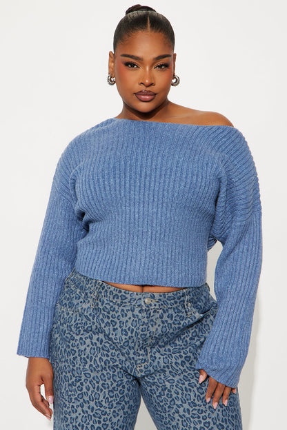 Cute Moment Sweater - Blue