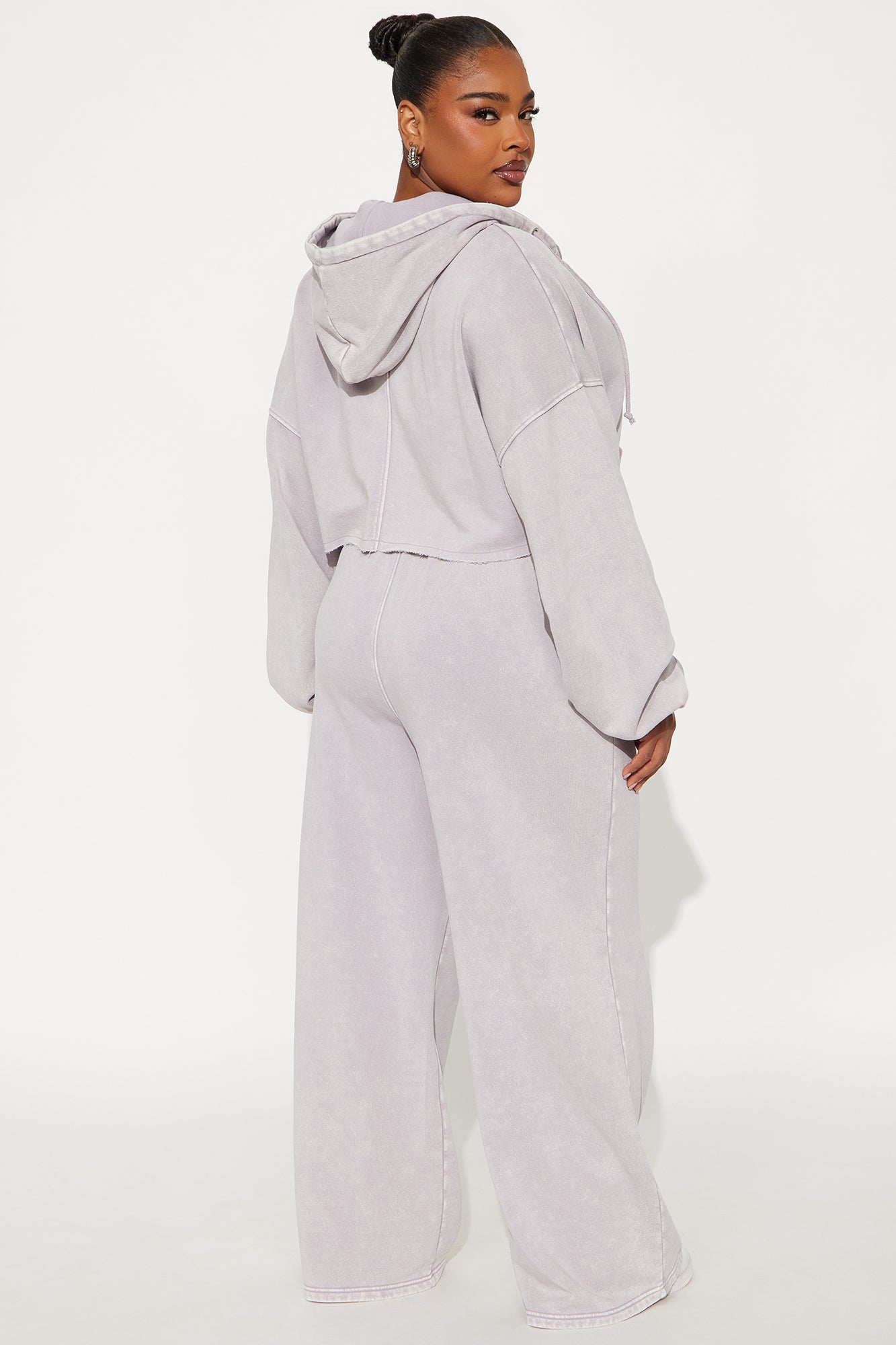 On The Go Fleece Pant Set - Heather/Combo