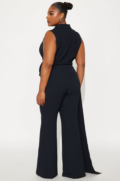 Behind The Veil Jumpsuit - Black/White